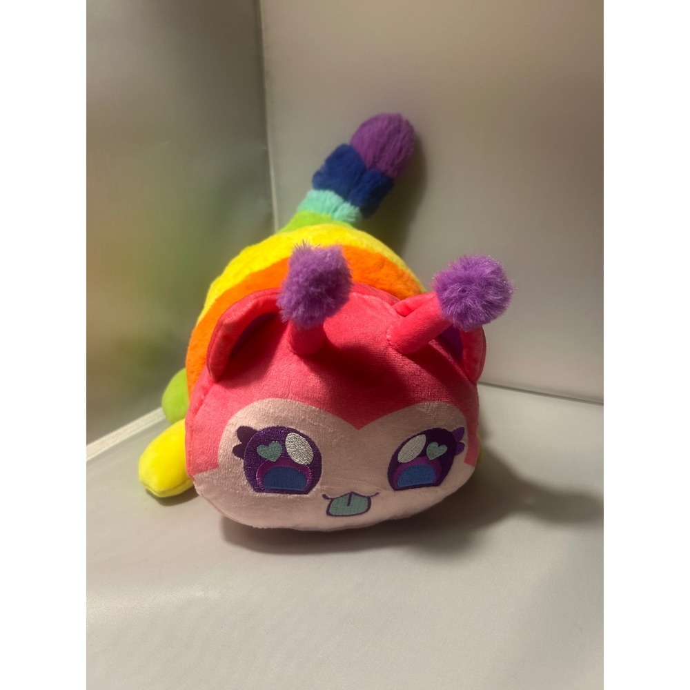 Aphmau MeeMeows Rainbow Cat Caterpillar Plush Stuffed Animal 11 Inch Rainbow Cat